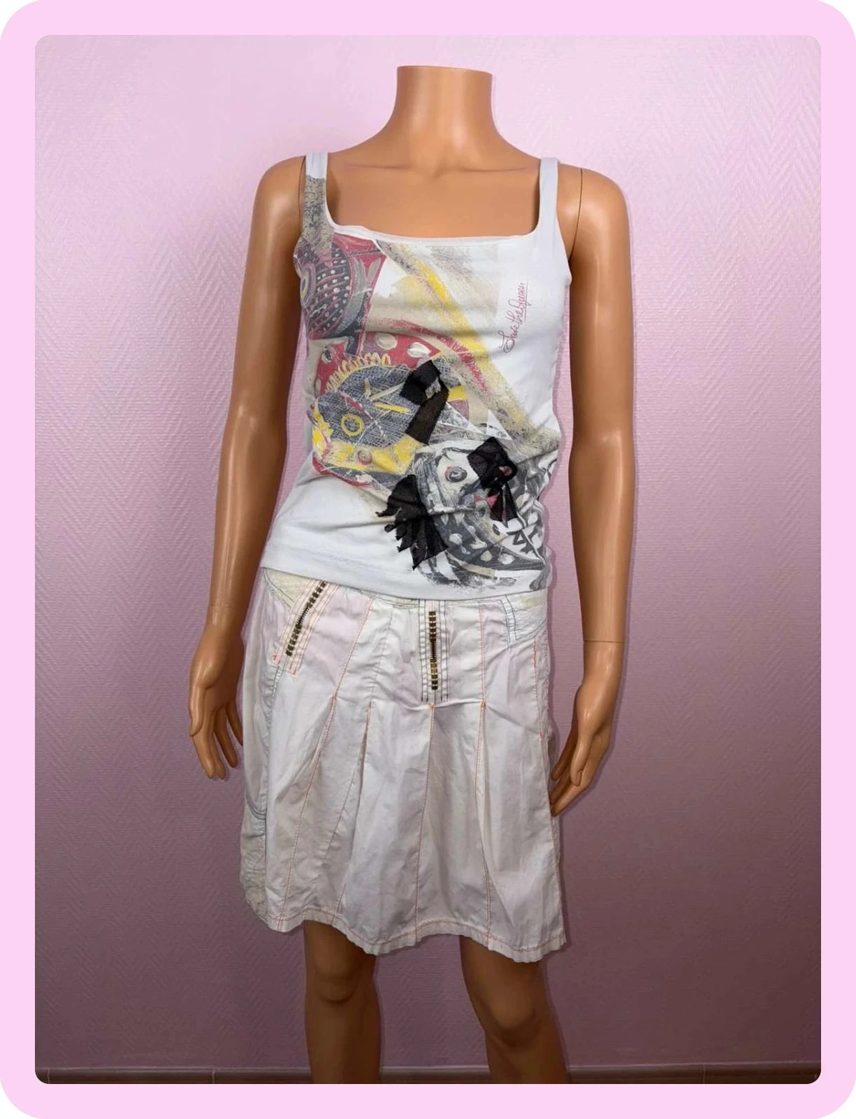 Ensemble débardeur jupe femme taille s